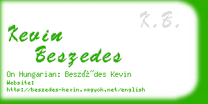 kevin beszedes business card